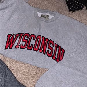 Large oversized Wisconsin crewneck